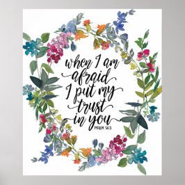 Poster Salmo 56:3 Quando tenho medo de depositar minha co