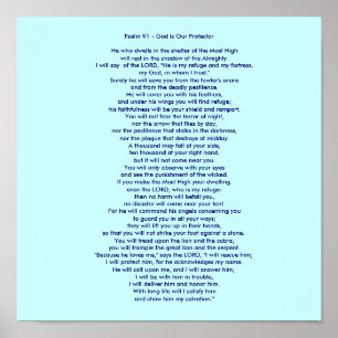 Pôster Salmo 91 - O deus é nosso protetor
