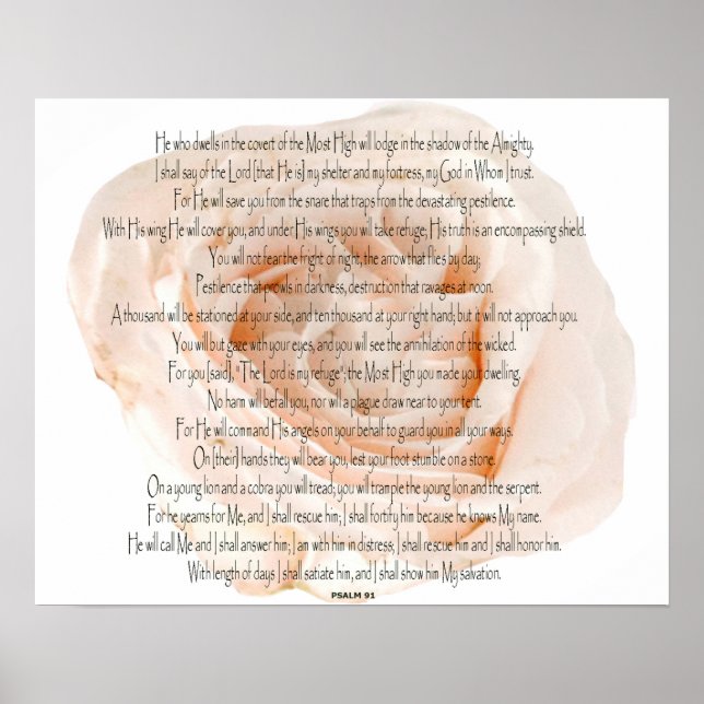 Poster Salmo 91 O Senhor é o meu refúgio (Frente)
