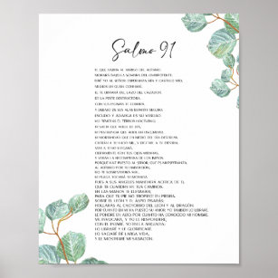 Poster Salmo 91 Póster, verso da bíblia espanhola