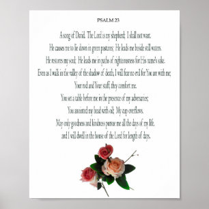 Poster Salmo, Flor Branca, Papel para Cartaz de Valor (Ma