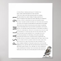 Salmo Moderno 91 Escritura Bíblica Arte Cristã de
