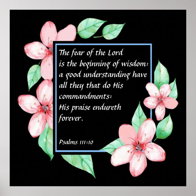 Poster Salmos 111:10 (Frente)