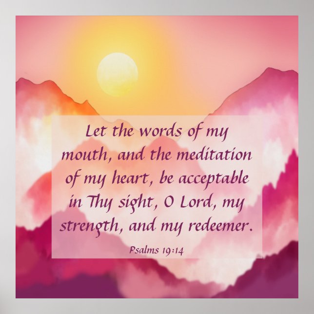 Poster Salmos 19:14 (Frente)