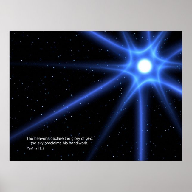 Poster Salmos 19:2 (Frente)