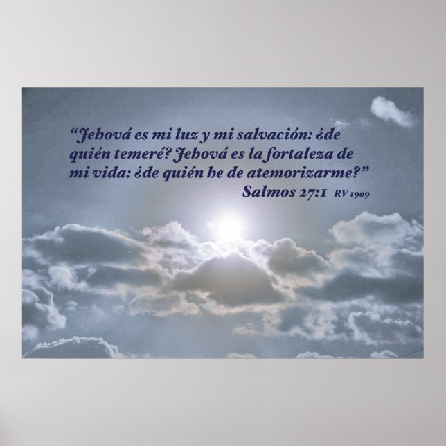 Pôster Salmos 27:1 con el Cielo (Frente)