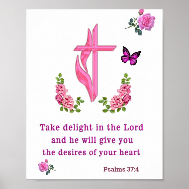 Poster Salmos 37:4 (Frente)