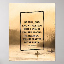 Poster Salmos 46:10 KJV Fique Calmo Versículo da Bíblia C