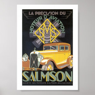 Poster Salmson Automobile Advertisement Vintage Art Print