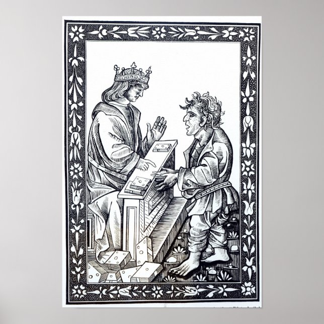 Poster Salomão e Marcoul, ilustração de (Frente)