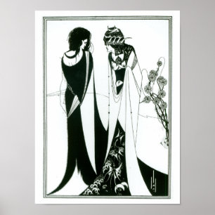 Pôster Salome com sua mãe, Herodias, 1894 (litho) (b