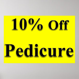 Poster Salon Barbershop Cartazes 10% de desconto Pedicure