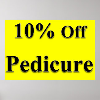 Poster Salon Barbershop Cartazes 10% de desconto Pedicure
