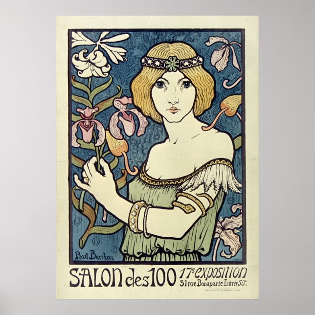 Poster Salon Des Cent por Paul Berthon (Frente)
