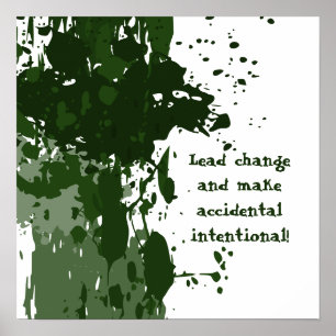 Poster Salpico de Tinta Verde Motivacional