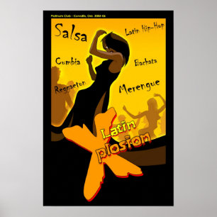 Pôster Salsa - noite Latin de X