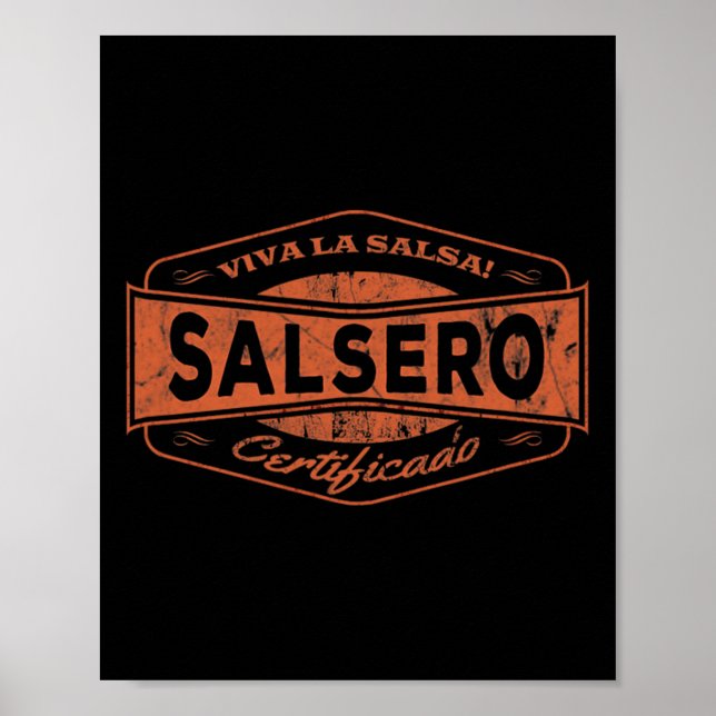 Poster Salsero - Salsa Dançando I Salsa Dance Clothing (Frente)