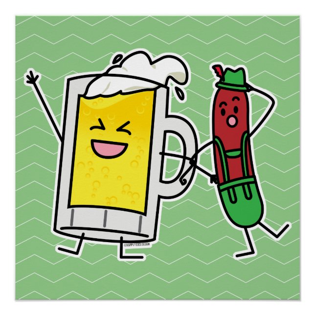 Pôster Salsicha de cerveja Octoberfest Oktoberfest (Frente)