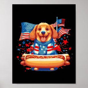 Poster Salsichas de Cachorro-Quente Frank Dia Mericano Co
