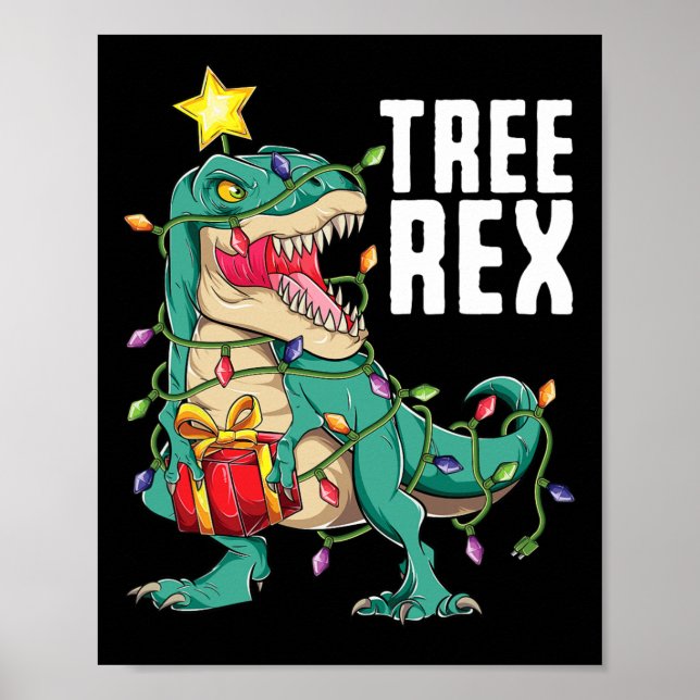 Poster Salsichas do Dinossauro de Natal Rex Trex Pajamas (Frente)