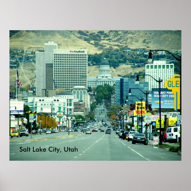 Poster Salt Lake City - Rua Estatal (Frente)
