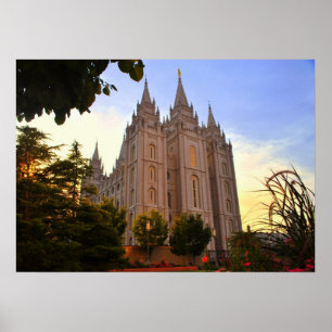 Pôster Salt Lake City, templo de LDS