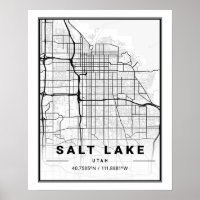 Salt Lake City Utah USA Mapa da Cidade do Viagem