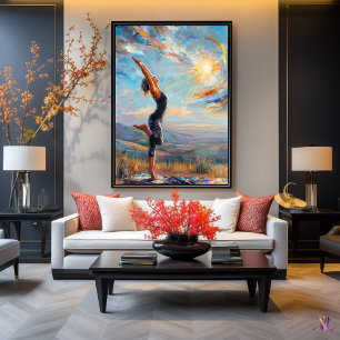 Poster Saltação do Sol - Equilíbrio Interno em Expressivo