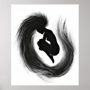 Poster Saltando as Emoções das Mulheres - Arte de Desen