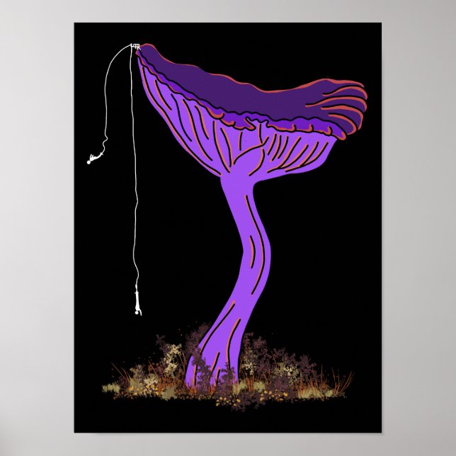 Poster Saltando de Paraquedas com Cogumelo Deceiver de Ám (Frente)