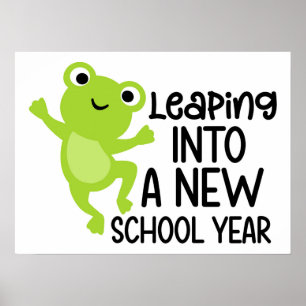 Poster Saltando para o Aprendizado – Design Divertido e A