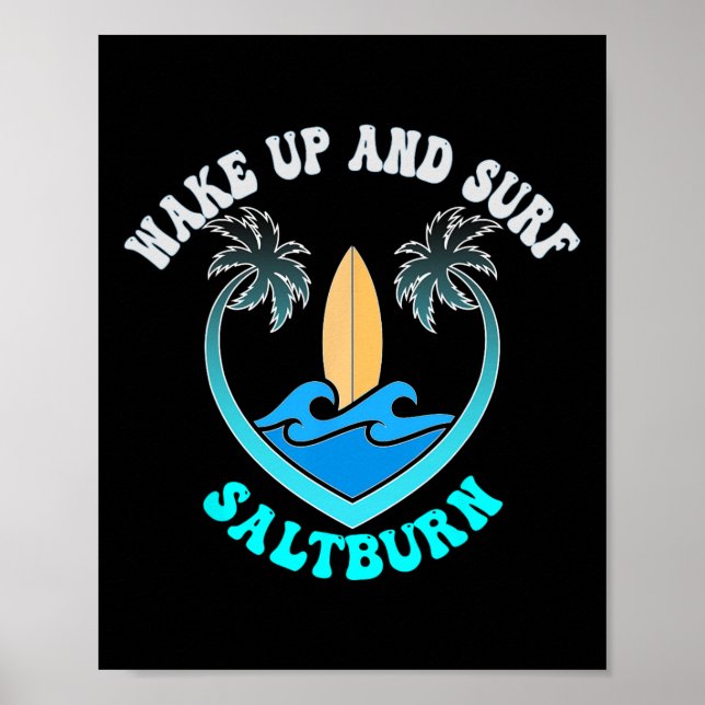 Poster Saltburn, acorde e surfe (Frente)