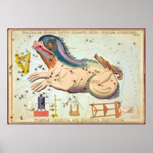 Pôster Saltério Georgii, Fluvius Eridanus, Cetus, etc.