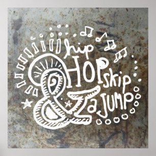 Poster Salto 2B da faixa clara de Hip Hop