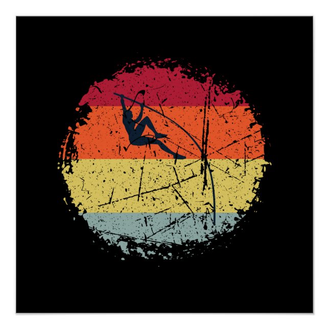 Pôster Salto com Vara Vintage (Frente)