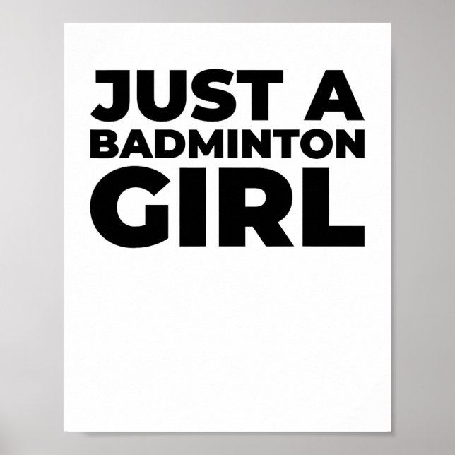 Poster Salto da Equipe de Badminton Shuttle - Apenas Um B (Frente)