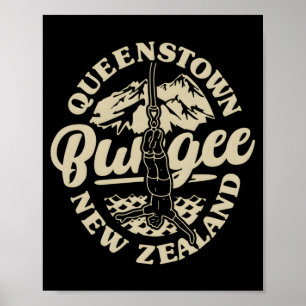 Poster Salto de Bungee em Queenstown Nova Zelândia Bungee
