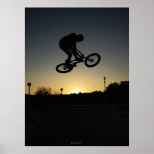 Poster Salto de dublê de estilo livre BMX