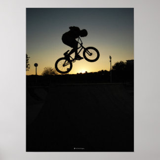 Poster Salto de dublê freestyler BMX