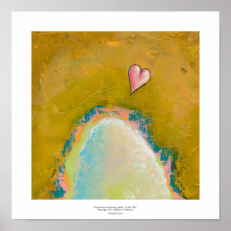 Pôster Salto de fé pequena pintura artística esperançosa 