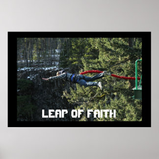 Poster Salto de Fé - Salto de Paraquedas Elástico