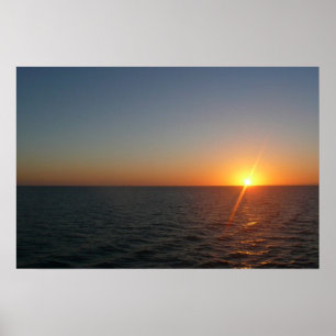 Pôster Salto do Sol no Mar III Horizonte Oceano