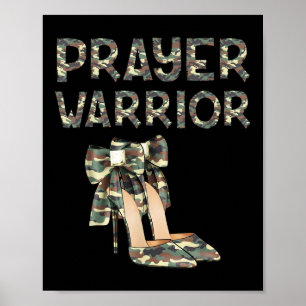 Poster Saltos altos camuflados de guerreiro da oração Arc