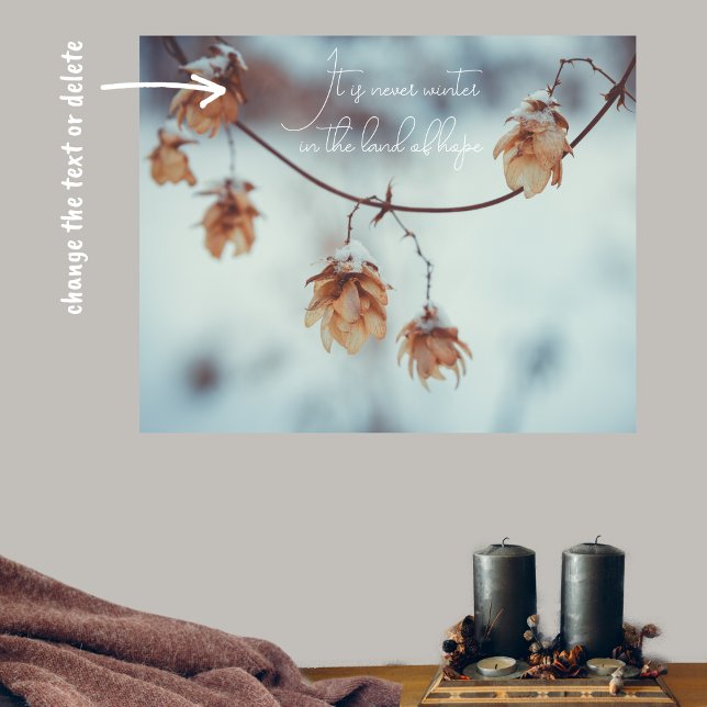 Poster Saltos Secos Garland no Fundo de Neve (Criador carregado)