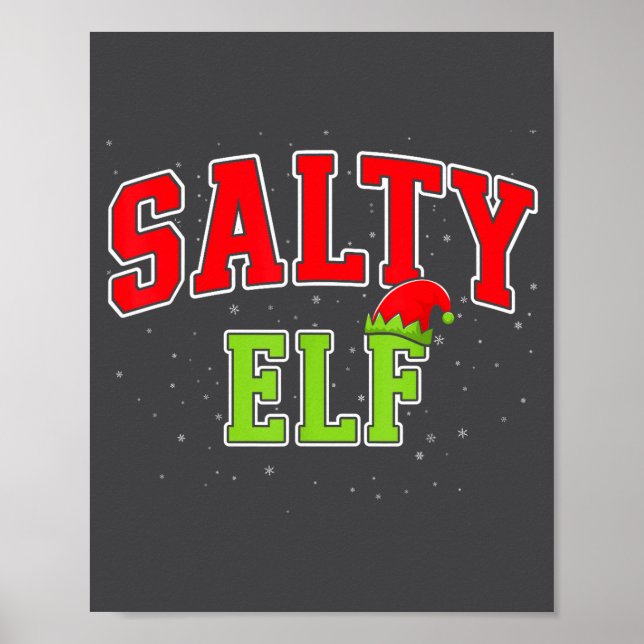 Poster Salty Elf Christmas Family Matching Group Xmas  (Frente)