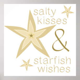 Poster Salty Kisses Starfish Deseja