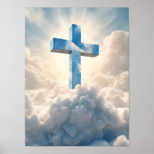 Poster Salvação, Cruz nas Nuvens,