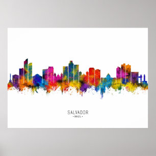 Poster Salvador Brasil Skyline