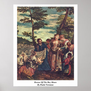 Pôster Salvamento do menino Moses por Paolo Veronese