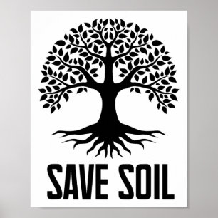 Poster Salvamos Movimento do Solo Para Salvar a Terra do